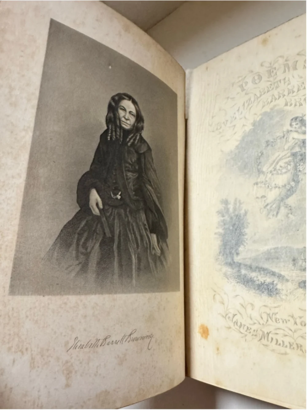 1870 Mrs. Browning's Poetical Works (Hardcover) Rare